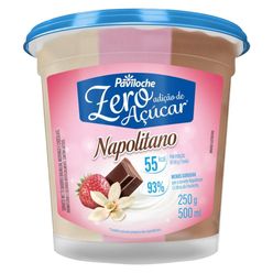 Sorvete PAVILOCHE Napolitano 0% de Açucar 500ml