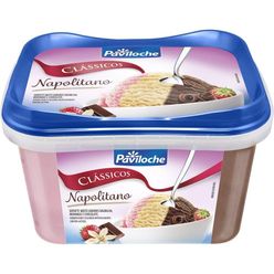 Sorvete PAVILOCHE Clássicos Napolitano 1,5 Litros