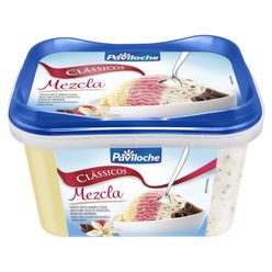 Sorvete Paviloche Clássicos Mezcla Nata,flocs De Chocolate,baunilha E Morango 1.5 Litros