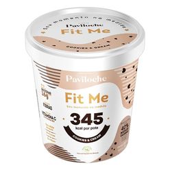 Sorvete PAVILOCHE Fit Me Cookies e Cream 345 Kcal por Pote 16g Protéina Zero Açúcar,sem Lactose e sem Glúten 460ml