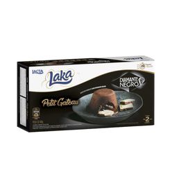 Petit Gateau Lacta Chocolate Com Recheio Laka E Diamante Negro 160g