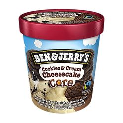 Sorvete BEN&JERRYS Cookies Cream Cheesecake Core 458ml