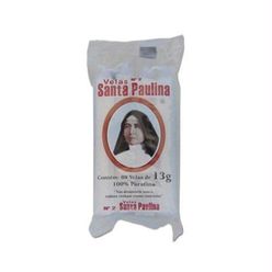 Vela Trento Santa Paulina N°2 Branco Com 8 Unidades