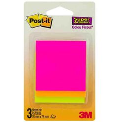 Post It 3M SCOTCH Cascata Misto 76x76mm com 3 Unidade