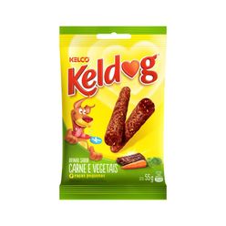 Petisco Keldog Para Cães Bifinho Carne E Vegetais Pacote 55g