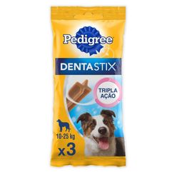 Petisco Pedigree Para Cães Denta Stix Com 3 Unidades Pacote Raças Médias 77g