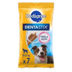 Petisco Pedigree Para Cães Denta Stix Com 7 Unidades Pacote Raça Média 180g