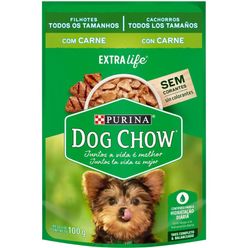 Ração úmida DOG CHOW Para Cães Filhotes Raças Pequenas Carne E Leite Sachet 100g