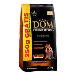 Alimento Dom Para Cães Premium Raças Pequenas Leve 3kg Pague 2.75kg Pacote