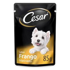 Alimento Cesar Para Cães Adulto Frango Marinado Ao Molho Sachê 85g