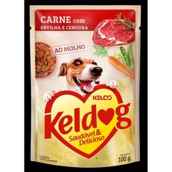 Alimento Keldog Para Cães Carne Com Ervilha E Cenoura Sachê 100g