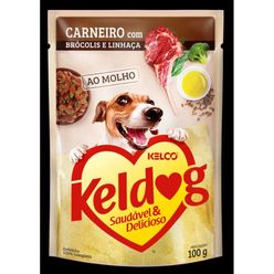 Alimento Keldog Para Cães Carne Com Brócolis E Linhaça Sachê 100g