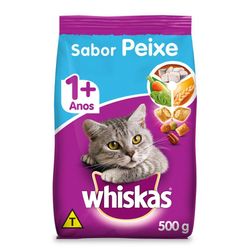 Ração Whiskas Para Gatos Peixe Com Delicrocs Pacote 500g