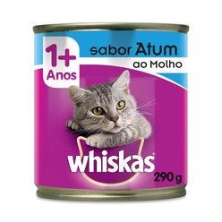 Ração Úmida WHISKAS para Gatos Atum ao Molho Adulto lata 290g