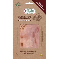 Presunto Suíno CERATTI Defumado Cozido Fatiadp 100g