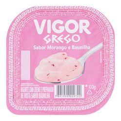 Iogurte Vigor Grego Morango E Baunilha 100g