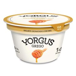 Iogurte Yorgus Grego Natural Com Mel 0% Gordura 130g