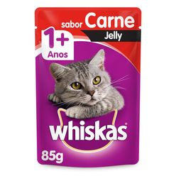 Alimento Whiskas Para Gatos Jelly Carne Sachê 85g