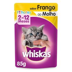 Alimento Whiskas Para Gatos Filhotes Frango Sachê 85g