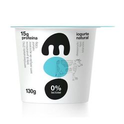 Iogurte MOO Natural Semi Desnatado 0% Lactose 130g