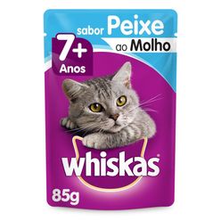 Alimento Whiskas Para Gatos Sênior Peixe Sachê 85g