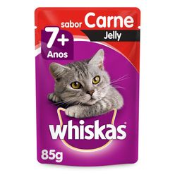 Alimento Whiskas Para Gatos Sênior Jelly Carne Sachê 85g