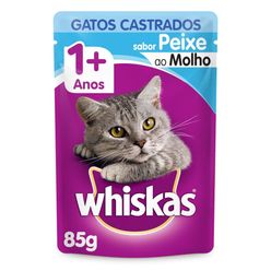 Alimento Whiskas Para Gatos Castrados Peixe Sachê 85g