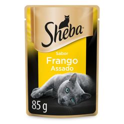 Alimento Sheba Para Gatos Adulto Frango Assado Sachê 85g