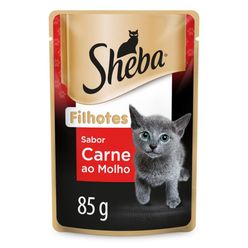 Alimento Sheba Para Gatos Filhotes Carne Ao Molho Sachê 85g