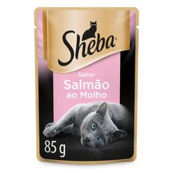 Alimento Sheba Para Gatos Adulto Salmão Ao Molho Sachê 85g