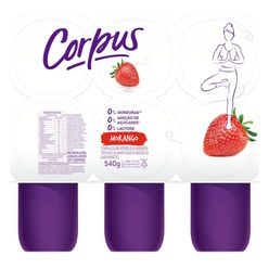 Iogurte CORPUS Morango Zero Áçúcar e Zero Lactose Bandeja 540g