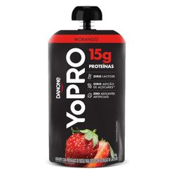 Iogurte Danone Yopro Morango 15g Proteínas Sem Lactose E Sem Adição De Açucares 160g