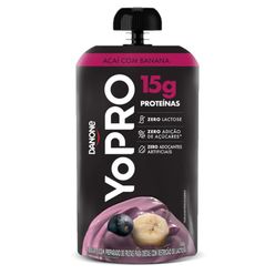 Iogurte Danone Yopro Açaí Com Banana 15g Proteínas Sem Lactose E Sem Adição De Açucares 160g