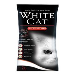 Areia Higiênica Whitecat Para Gatos Pacote 2kg