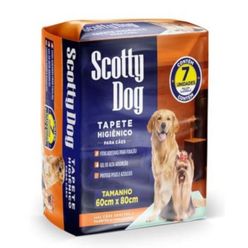 Tapete Higiênico Scotty Dog Para Cães Com 7 Unidades Pacote 60x80m