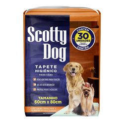 Tapete Higiênico Scotty Dog Para Cães Com 30 Unidades Pacote 60x80cm