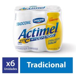 Leite Fermentado ACTIMEL Tradicional Com 6 Unidades 100g