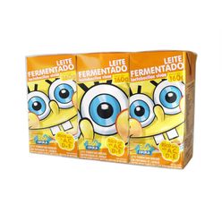 Leite Fermentado ELEGE Bob Esponja Tradicional Com 3 Unidades 480g