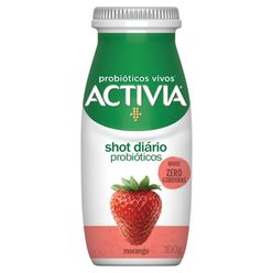 Leite Fermentado ACTIVIA Shot Diário Morango Zero Gorduras 100g