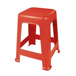 Banqueta MOR De Plástico Vermelho Coragem