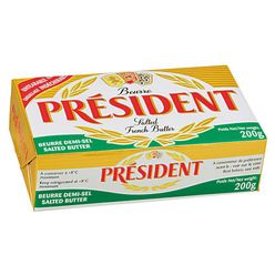 Manteiga Président Com Sal Tablete 200g