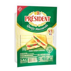 Queijo Mussarela Président Fatiado 150g