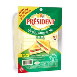 Queijo Mussarela PRESIDENT Fatiado 300g