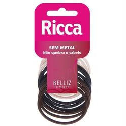 Elástico para Cabelo RICCA Sem Metal 3mm com 10 Unidades