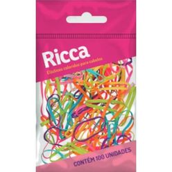 Elásticos para Cabelo RICCA Coloridos com 100 Unidades