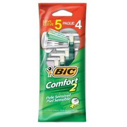 Aparelho de Barbear BIC Comfort2 Pele Sensível Leve 5 Pague 4 Unidades