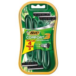 Aparelho de Barbear BIC Comfort 3 Sensitive Leve 4 Pague 3 Unidades