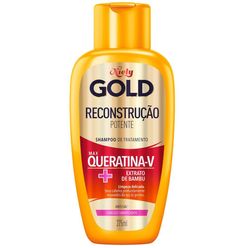 Shampoo Niely Gold Reconstrução Max Queratina-v + Extrato De Bambu 275ml