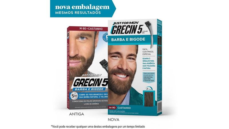 Gel Color Grecin Barba E Bigode Castanho M 90 Angeloni Super