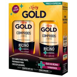 Kit Niely Gold Compridos + Fortes Shampoo 275ml + Condicionador 175ml Preço Especial